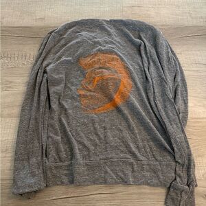 Shock Top Gray Crewneck with Orange Graphic